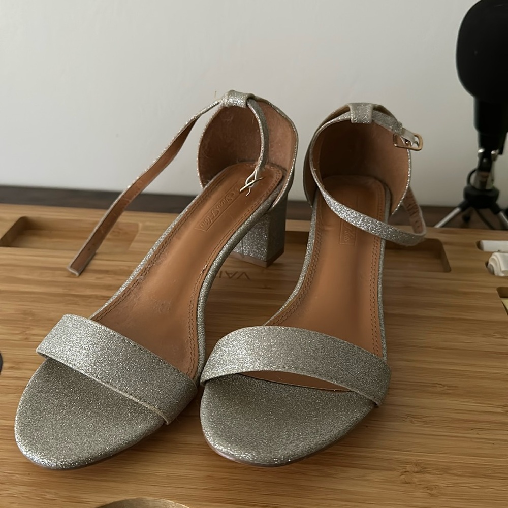 Sparking silver heels